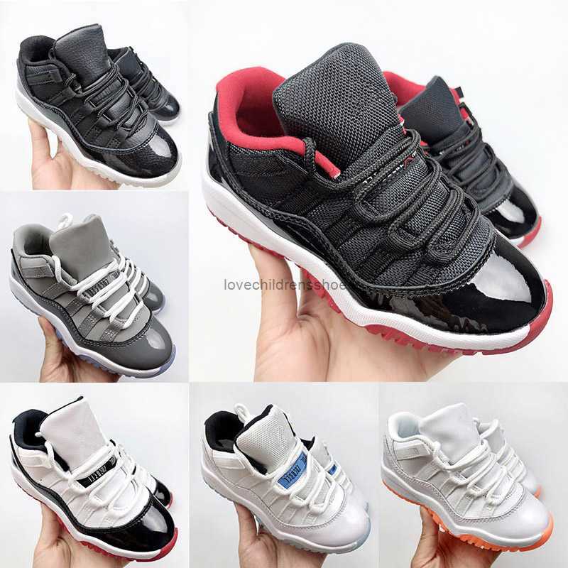 

Retro Kids shoes 11 boys Low basketball Jumpman 11s shoe Children black sneaker Chicago designer military grey trainers baby kid youth toddler infants 25-35