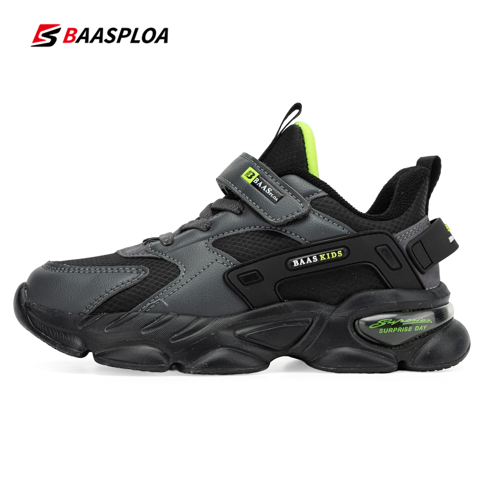 

Sneakers Baasploa Children Sneakers for Boys Girls Mesh Tennis Shoes Breathable Sports Running Shoes Leather Kids Casual Walking Shoes 230410, 423101-he