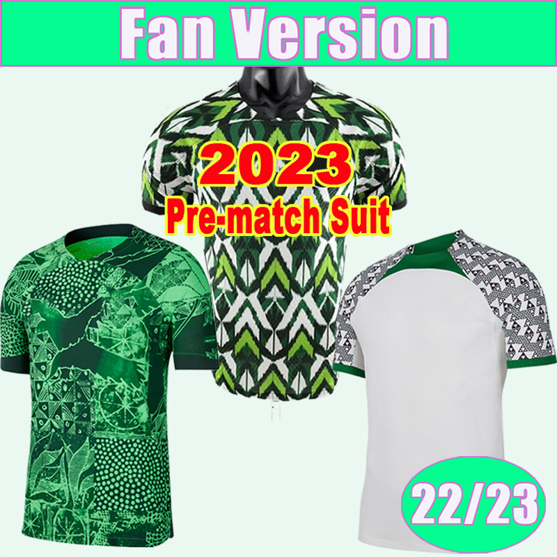 

22 23 Nigeria IHEANACHO AINA Mens Soccer Jerseys National Team SIMON OMERUO A. IWBOI Home Green Away Pre-match suit Football Shirt Short Sleeve Uniforms, Qm10342 22 23 home no patch