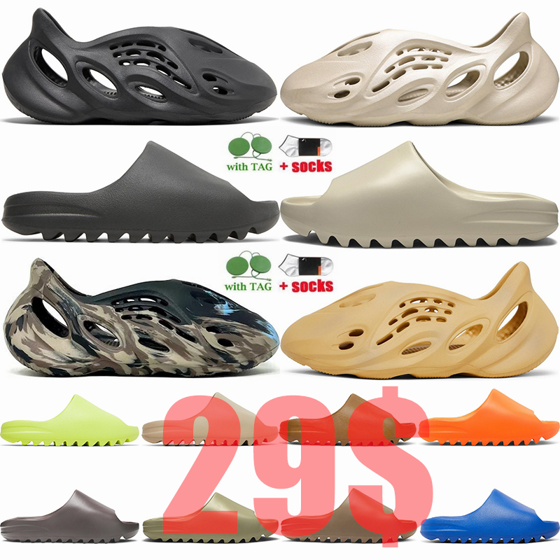 

Designer Sandals Women Mens Dad Foam Runners Onyx Bone Sulfur Stone Sage Mineral Blue Pure Sand Resin Big Size 36-48 Slides FoamRunner Yezzys Sliders free shipping, 2-onyx hp8739
