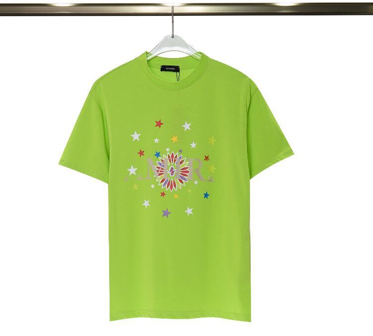 

classical white designer t shirt summer short sleeve colorful star print women men tshirt tee mens clothes