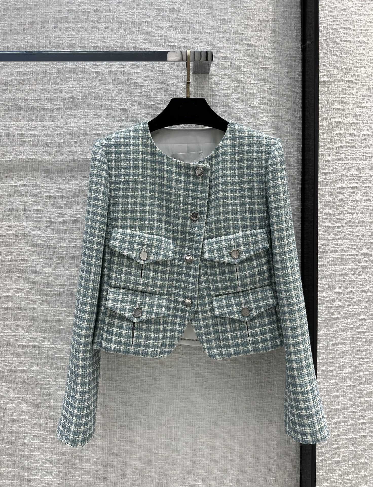 

Milan Runway Jackets 2023 New Spring Autumn O Neck Long Sleeve Women' coats Designer Coats Brand Same Style Outerwear 0410-9, Contrast color