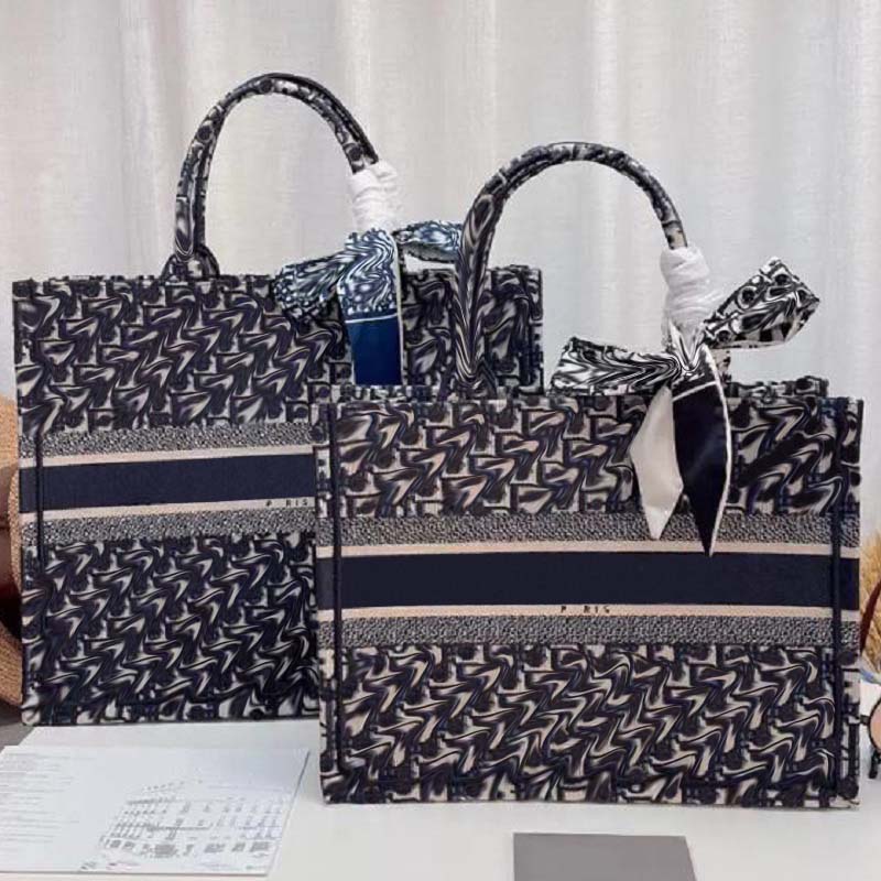 

Luxury Designers the tote bag Top Original Totes Bag Tiger Embroidery BOOK Handbag TOTE Women's Classic Handle Laptop Large Capacity Shopping Bag Commuting Canvas 01, #14 weave