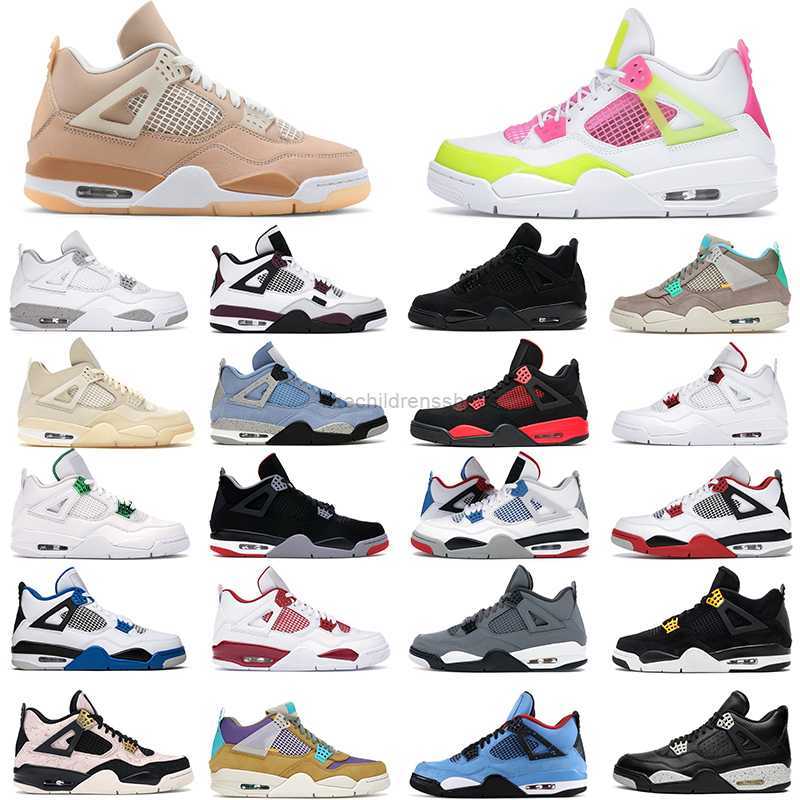 

mens womens Basketball shoes 4s jumpman Black Purple Cat White Oreo Guava Ice Silt Red Thunder Toro Bravo Nostalgia Green Glow men women