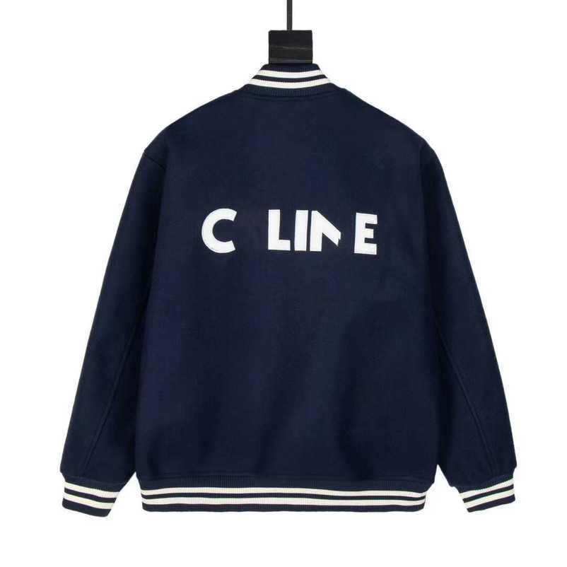 

2023 New designer womens t shirt high-end Shirt High Edition Early Spring Letter Decal Embroidery Mesh Red Same Style Wool Baseball Jacket, Dark blue