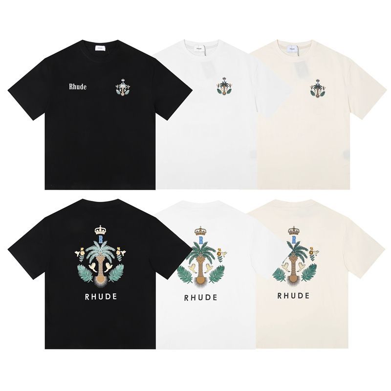 

Men's T-shirts 2023ss 100%cotton Luxury Brand Rhude Shirt Fashion t Mens Designer t Shirts Men Casual Top Short Sleeve High Quality Tshirts Mens Tees Us Size 3xl 4xl Y2d0, A17