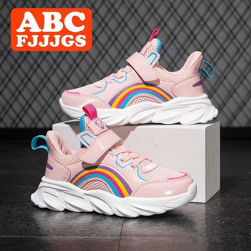 

Sneakers Fashion Sneakers Kids Sports Shoes Girls Running Breathable Mesh Sneaker Boys Autumn Nonslip Students Lightweight Shoes 230410, Pink