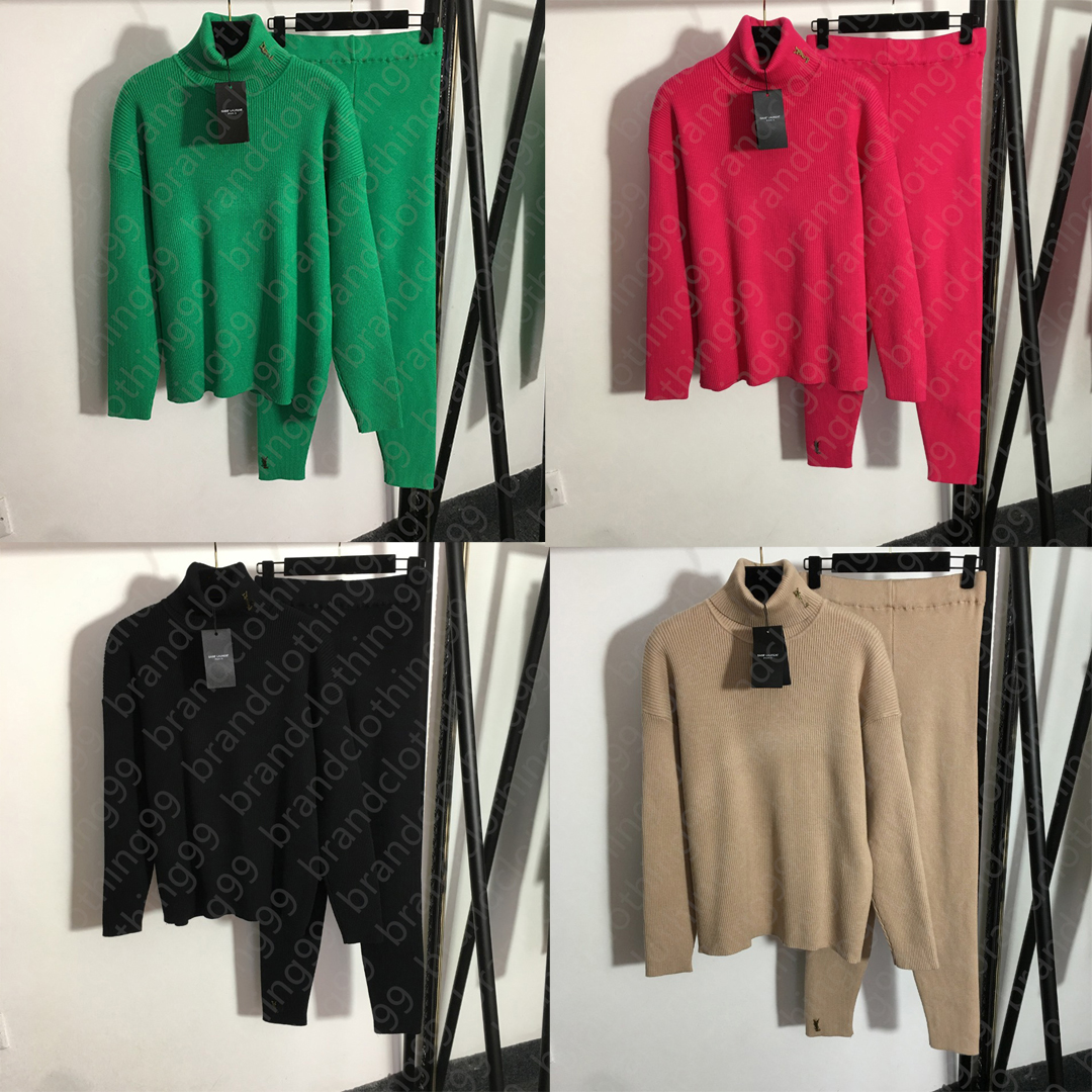 

Designer Tracksuits Brand Letter Knitwear Sweater Sportswear Women Two Pieces Set Loose Hoodie Sweatshirt Pants Sets Hoodie Jogging, Khaki