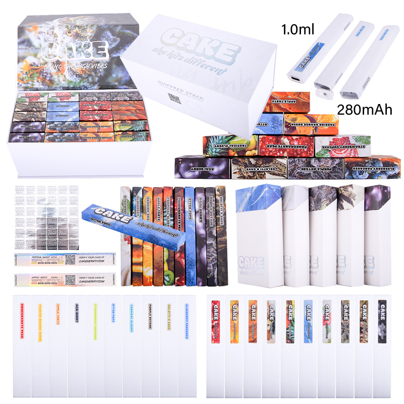 

Cake She Hits Different Disposable Vape Pen Vape Bar Rechargeable E Cigarettes 1ml Empty Device Pods 280mAh Battery Start Kits In Stock Ready to ship