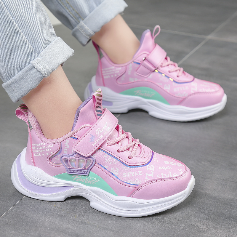 

Sneakers Kids Running Shoes Fashion Boys Sweet Cute Girls Sports Shoes Outdoor Flat Sports Shoes Student Casual Child Winter Sneakers 230410, Red