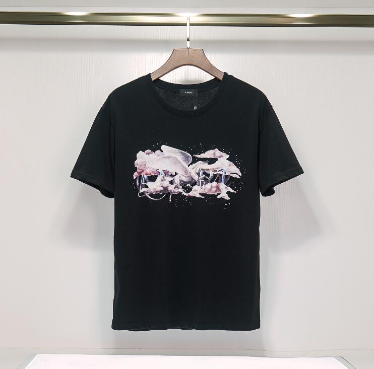 

classical white saint designer t shirt summer short sleeve heavenly horse women men tshirt tee mens clothes