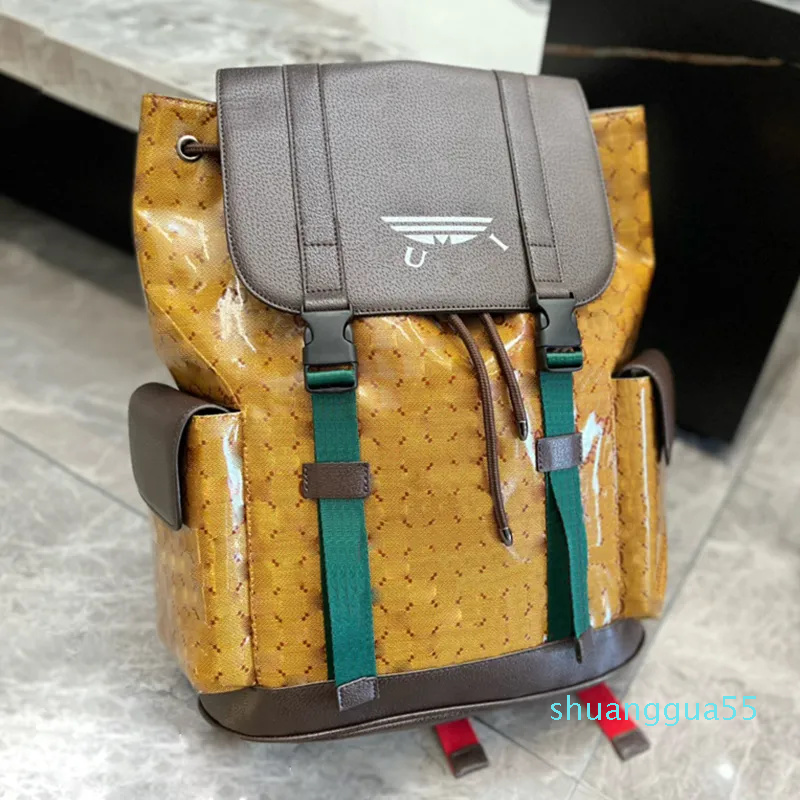 

Backpack Women Jointly Luggage Bag Men Sports Bag Leather Flap Side Pocket Printed Letters Drawstring Back Pack String Multi Pochette Large Capacity Purse, #1