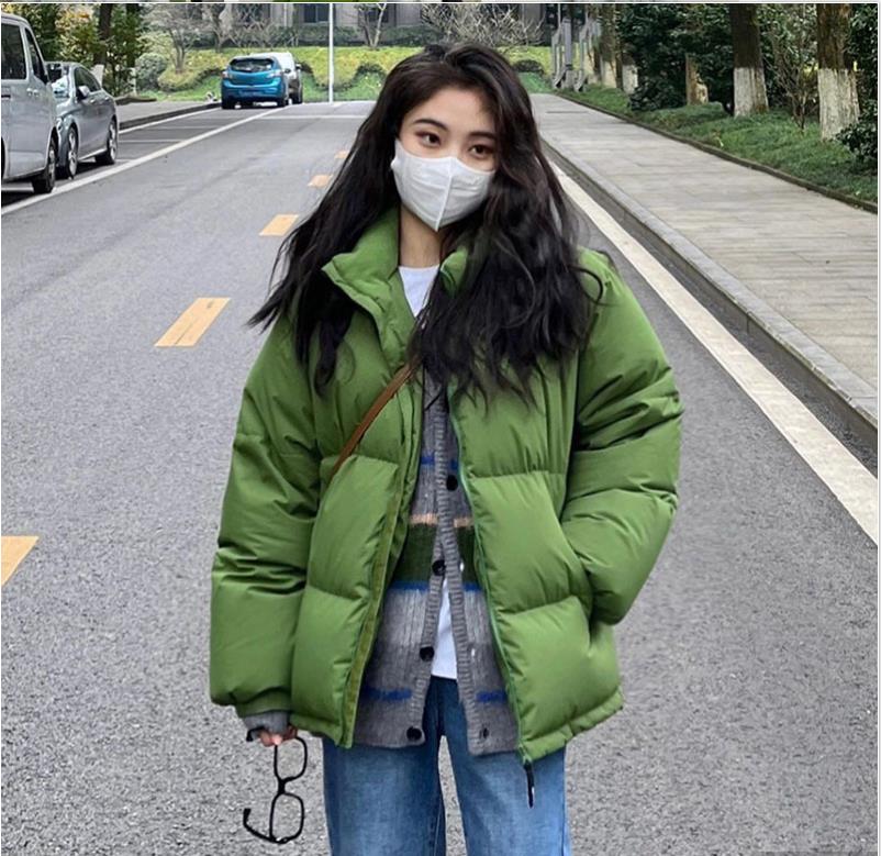 

2023 Couple green down jacket female pupper winter coat New fashion thickened down jacket, Black