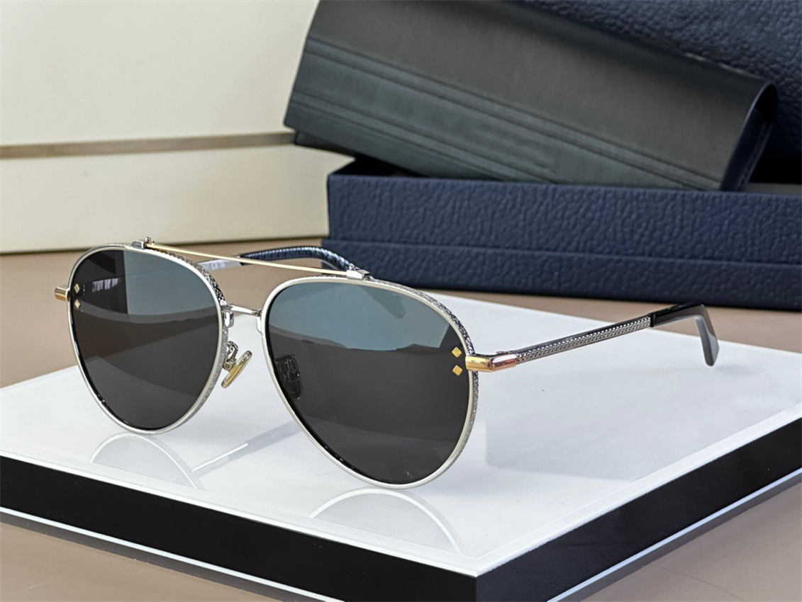 

Summer fashion sunglasses metal large frame round design casual simple men and women outdoor sunscreen uv400 with case