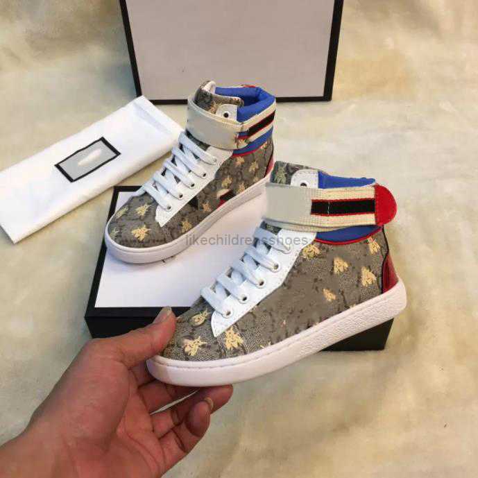 

infant Classic kids shoes luxury designer children high-top toddler Bee sneakers baby boys and girls Retro shoe size 23-35