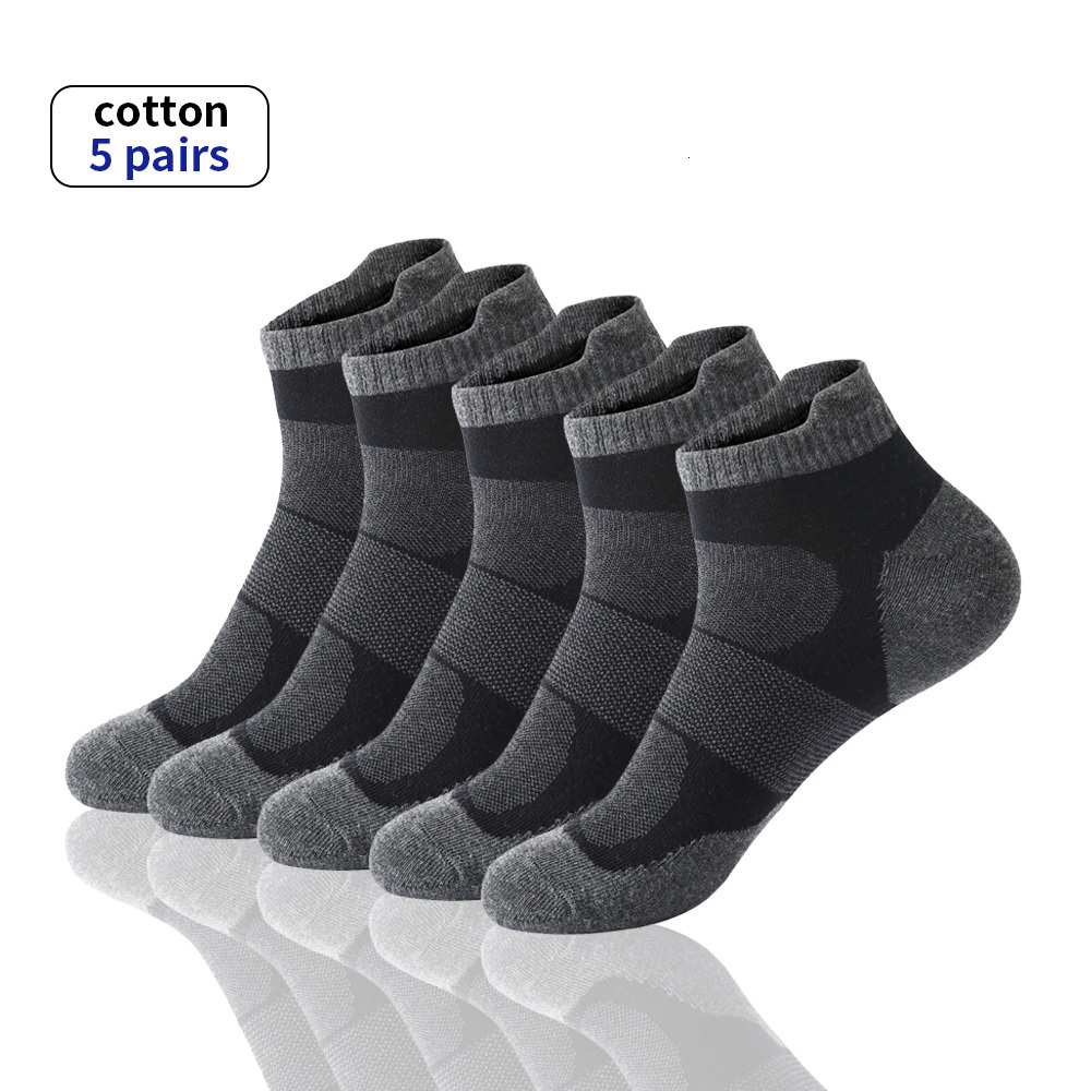 

Men's Socks 5 Pair High Quality Men Ankle Socks Breathable Cotton Sports Socks Mesh Casual Athletic Summer Thin Cut Short Sokken Size 3845 230410, 3 blue 2 grey