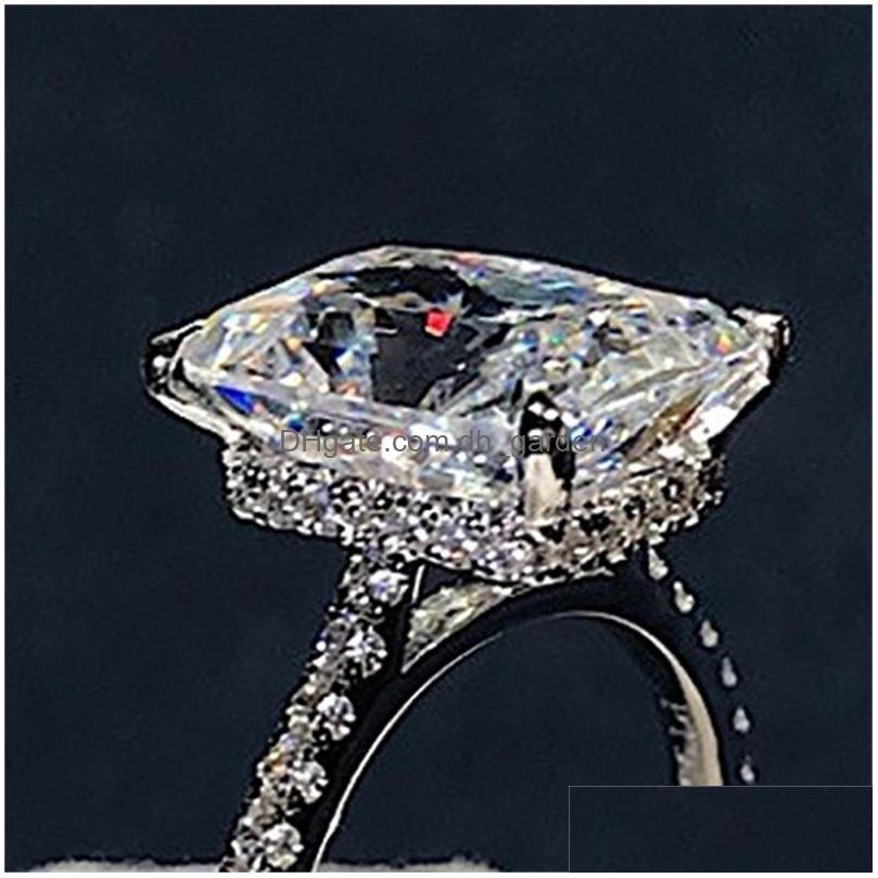 radiant cut 3ct lab diamond ring 925 sterling silver bijou engagement wedding band rings for women bridal party jewelry 885 q2