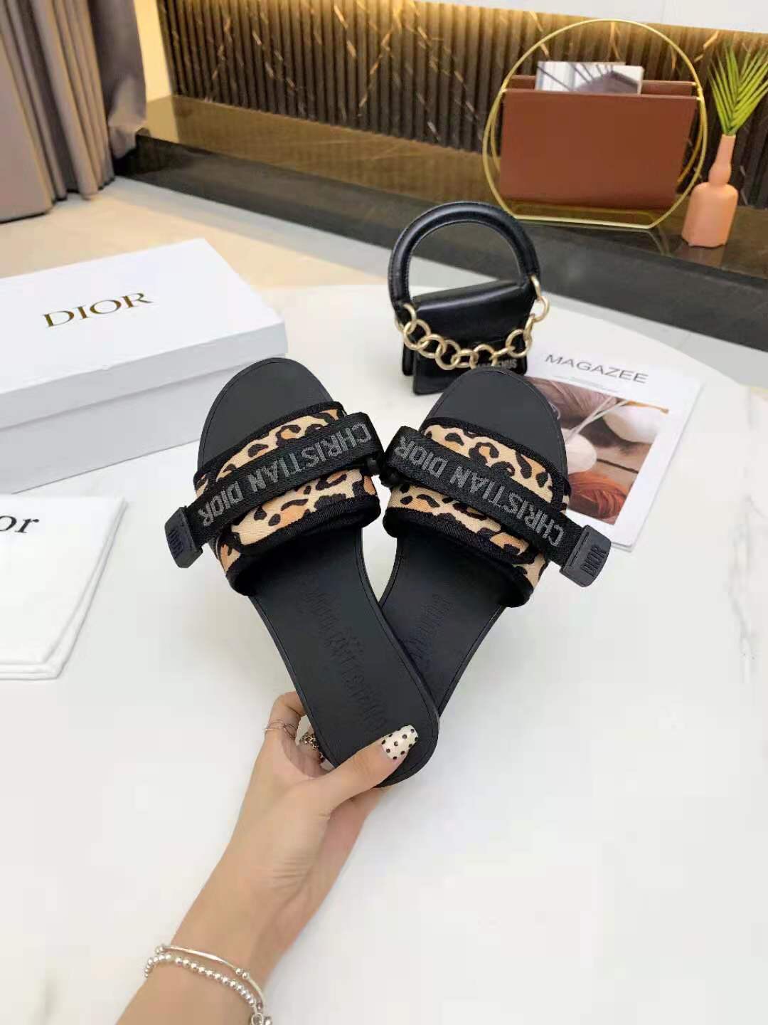 

DIOR EVOLUTION SLIDE Slippers Uber Black Dior Oblique Technical Fabric