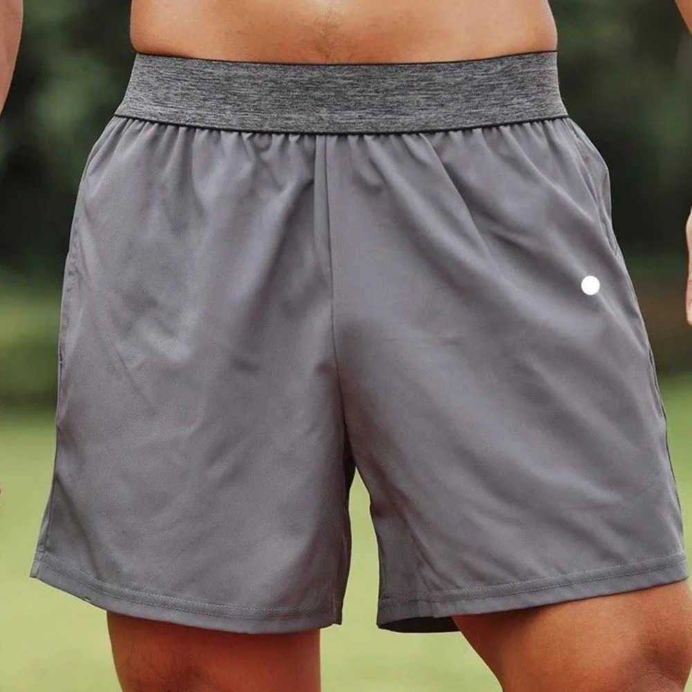 

Men Yoga Sports Shorts Outdoor Fitness Quick Dry lululemens Solid Color Casual Running lulu Quarterr Pant lulus