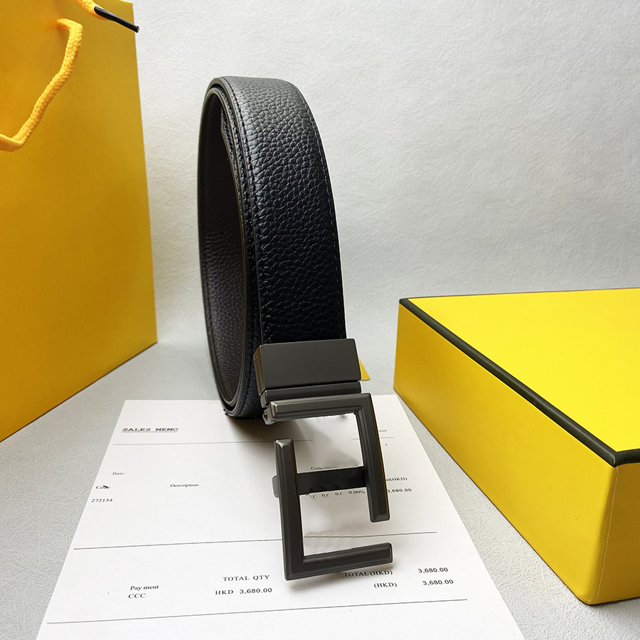 

Belts Designers Luxurys Men Belt Designer Luxury Belt Womens Versatile Belt Fashion Genuine Leather Belts F Waistband Cintura Ceintures 2304102D, Width:3.4cm