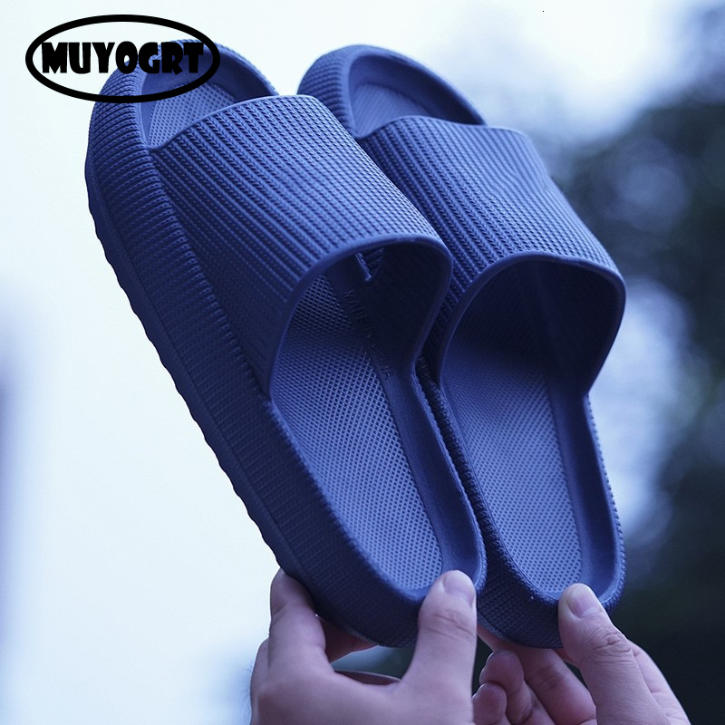 

Slippers Men Summer Thick Platform Beach Eva Soft Sole Slide Sandals Leisure Ladies Indoor Bathroom AntiSlip Shoes 230410, Green thin sole