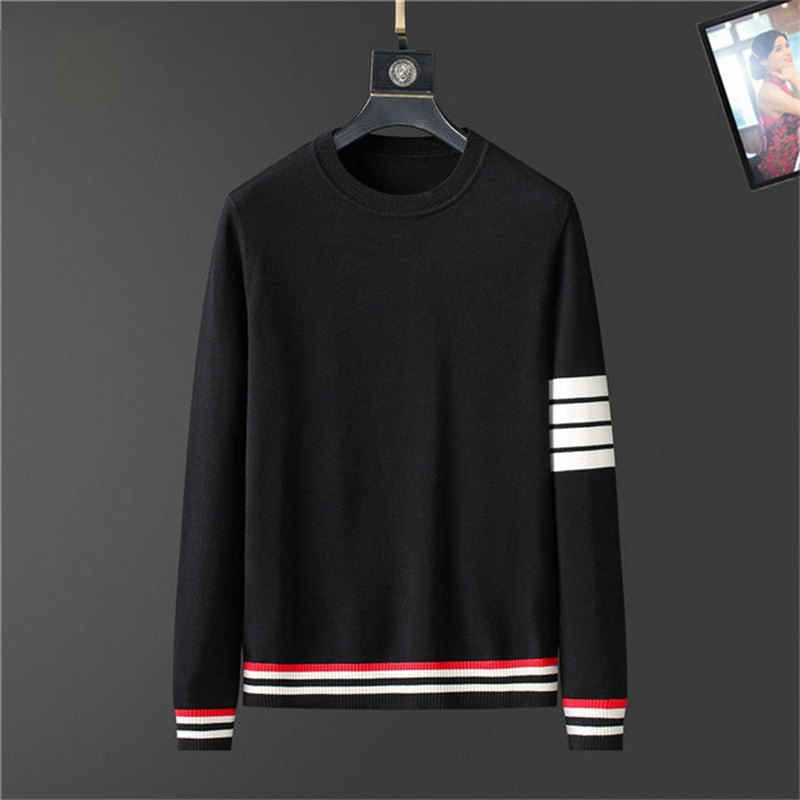 

Men's and women's designer sweater pullover men's long-sleeved sweater hoodie casual trend solid color men's clothing spring and autumn clothes1, Black