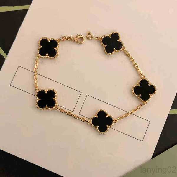 

Classic Fashion 4/four Leaf Clover Bracelets Charm Bangle Chain Gold Agate Shell Mother-of-pearl for Women Girl Wedding Day 3UH58 2IPFX