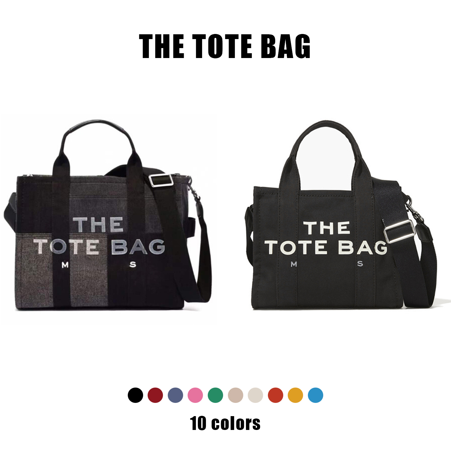 

Large Capacity Marc totes Shoulder bag Shopping bags Women travel Bag marc jocobs Canvas THE TOTE BAG Cool strap handbags Crossbody Men marcjocobs denim Beach clutch, White