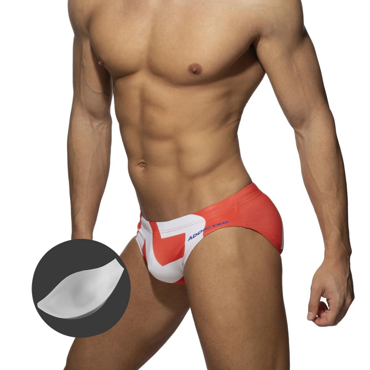 

Men's Swimwear With Push Pad Men Sexy Summer Swimsuit Briefs Low Waist Bathing Suit Bulge Beach Wear Fashion Short Sport Homme Swim Bikini 230410, White (with cup)