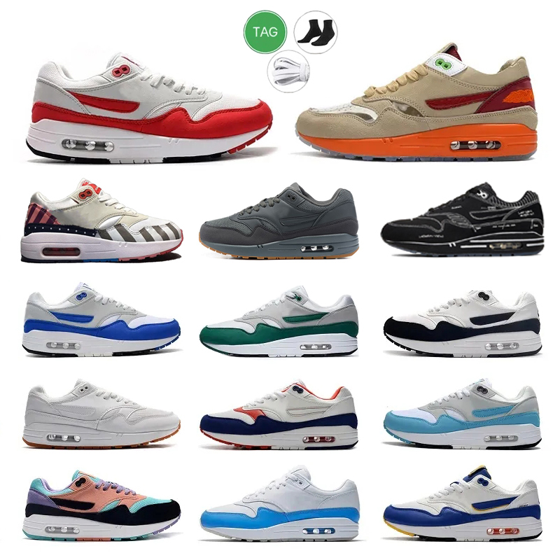 

Max 1 Running Shoes Air Men Women 1 OG Trainers La Ville Lumiere Concepts Heavy 1S Patta Waves Noise Aqua Monarch University Blue NH Treeline Canvas 87 Sneakers, #4