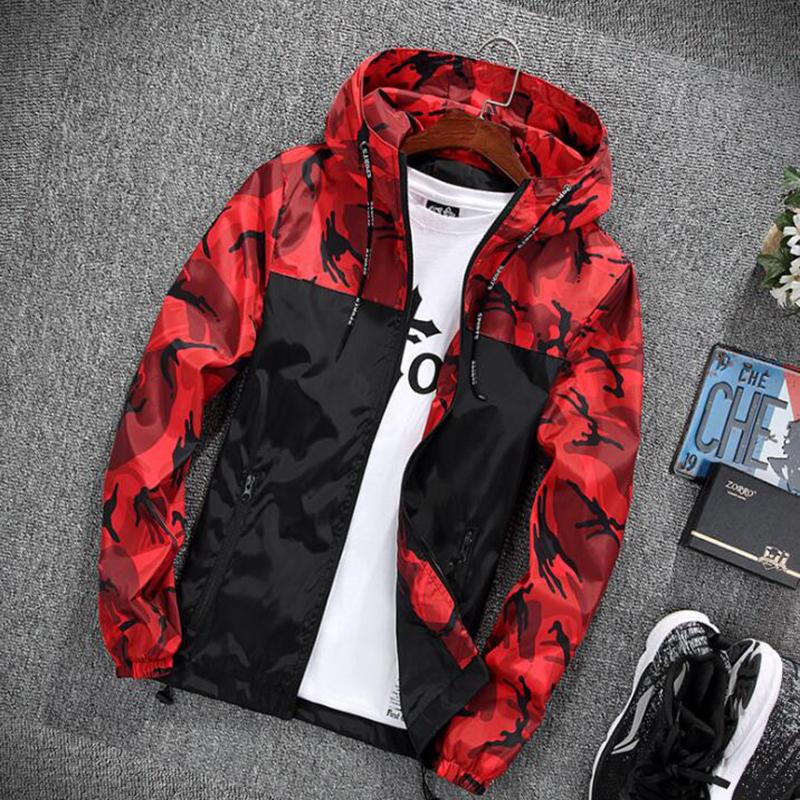 

Men's Hoodies & Sweatshirts Spring Autumn Coat Men Jacket Camouflage Young Couples Outerwear Colorful Tops Clothes Casual Big Boys Jackets F, Blue