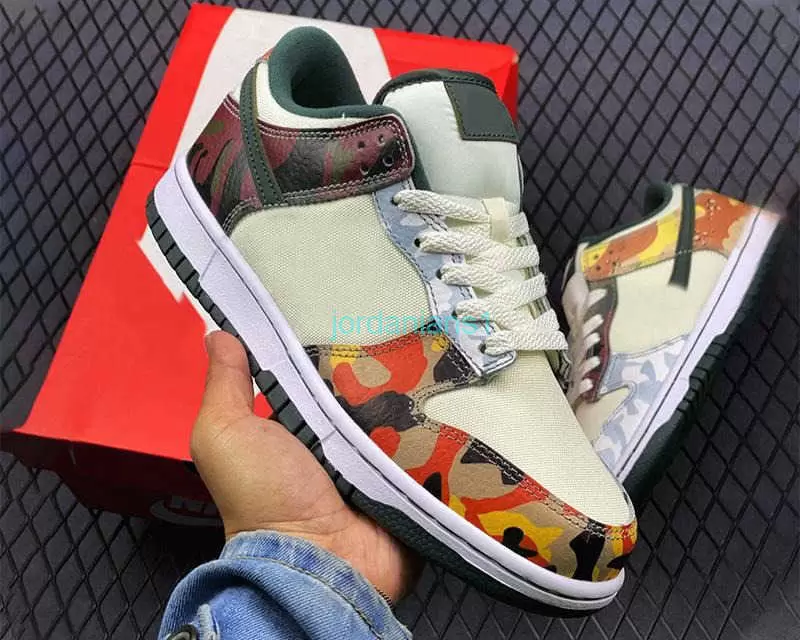 

2023 Basketball Shoes Dk Low Sail Multi Camo Running Shoes Outdoor Sneakers Sports With Original Box