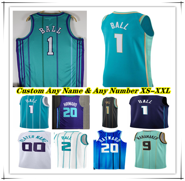 Maillot de basket-ball Terry Rozier LaMelo Ball imprimé à chaud Gordon Hayward P.J. Washington Mark Williams Brandon Miller Nick Richards Theo Ma