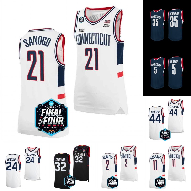 

2023 Final Four 4 Jersey Connecticut UConn Huskies Basketball NCAA College Adama Sanogo Paige Bueckers Hawkins Tristen Newton Karaban Clingan Walker Hamilton, Mens s-xxxl navy