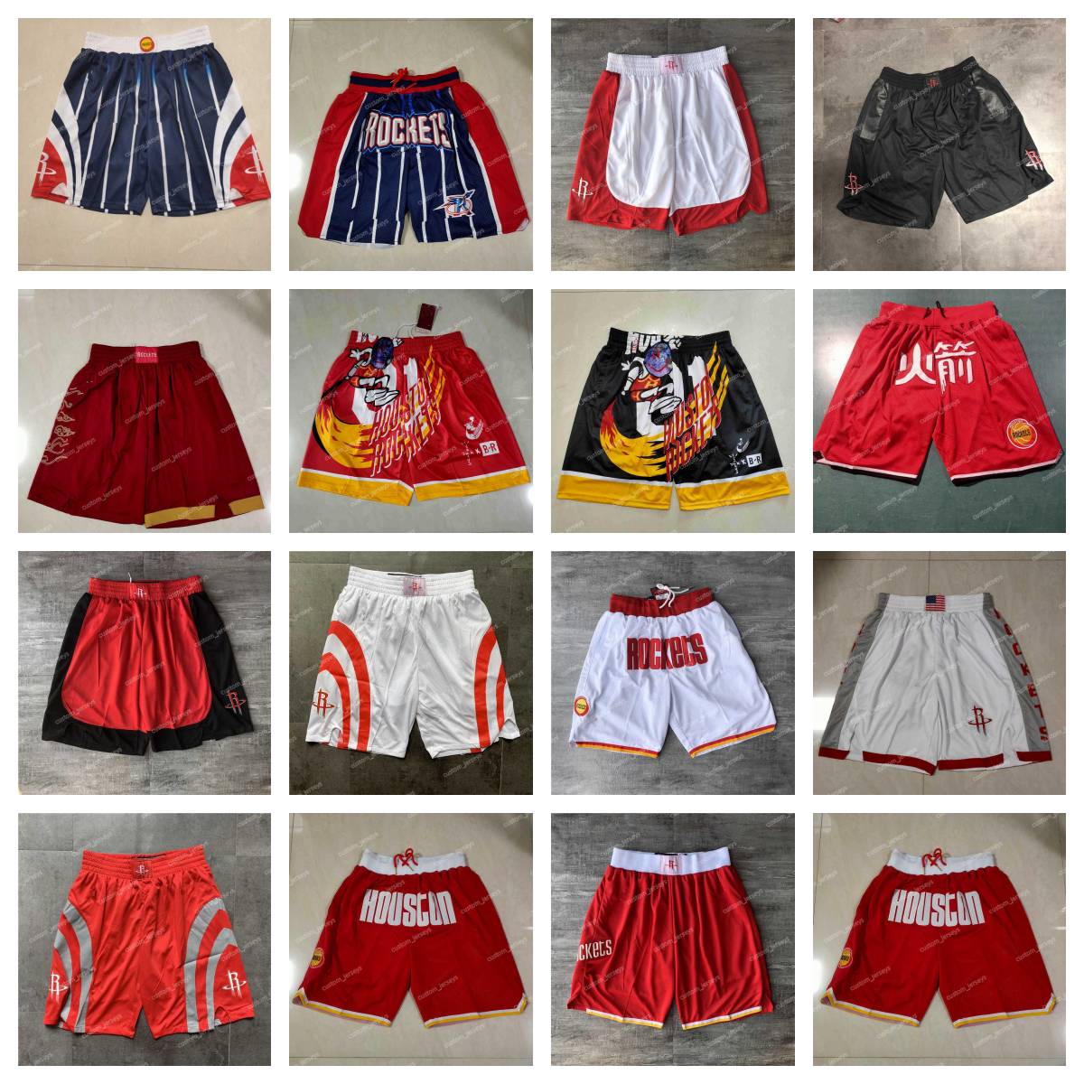 

Houston''Rockets''men Throwback''NBA''Basketball Shorts pocket Basketball Jerseys Shorts, #14