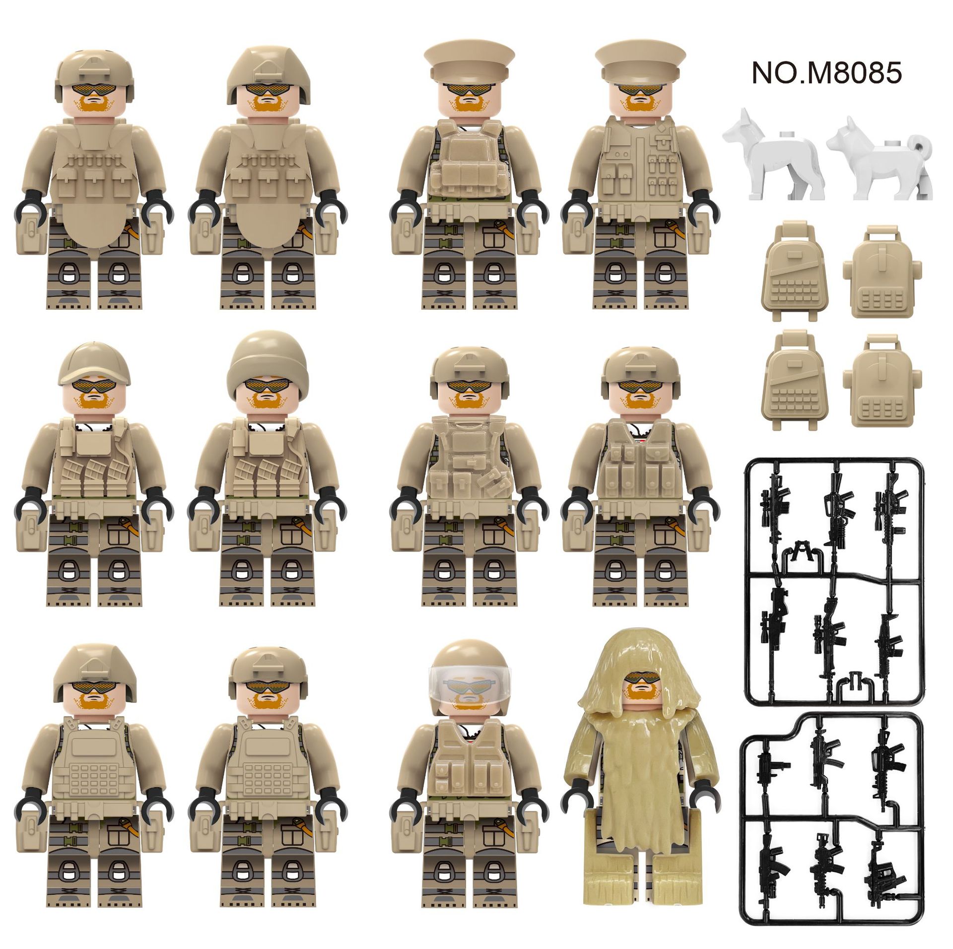 

M8085 Plastic Building Blocks Counter Terrorism Unit Military Special Force Army Soldier Minifigs Mini Action Figure Toy