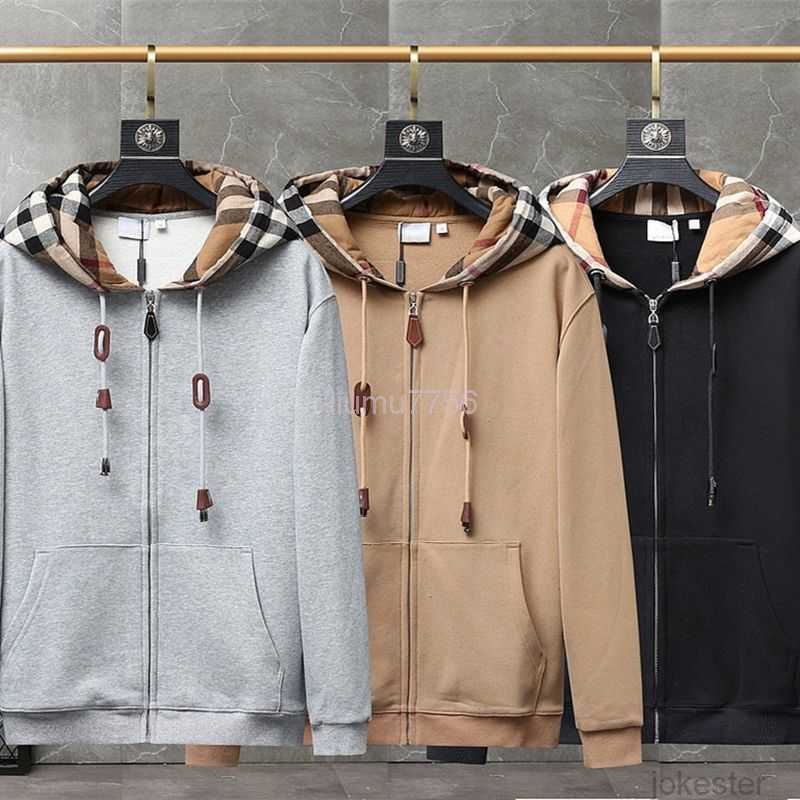 

Men's Hoodies Sweatshirts Bbr Designer Hoodie Mens Tb Hooded Sweater Classic Plaid Stitching Cotton Hoodies Women Zipper Cardigan Coat Loose Casual Jacket VOKX, Black-european size