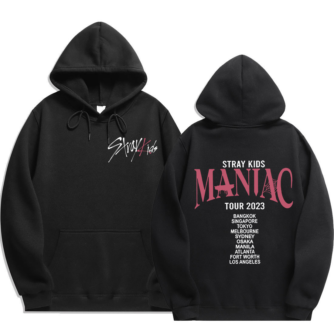 

Men s Hoodies Sweatshirts Stray Kids Kpop Costume MANIAC Sweater Pullover with Front Pockets 230410, Beige
