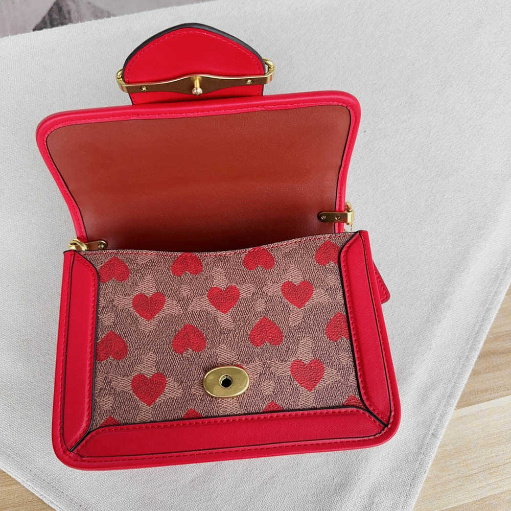

Luxury Designer Bags Top-Quality Shoulder Bag Women Crossbody Bags designers purse Fashion Cases Cards Handbag Girl Handbags C Bag Red Heart Messenger, Cobag237-1