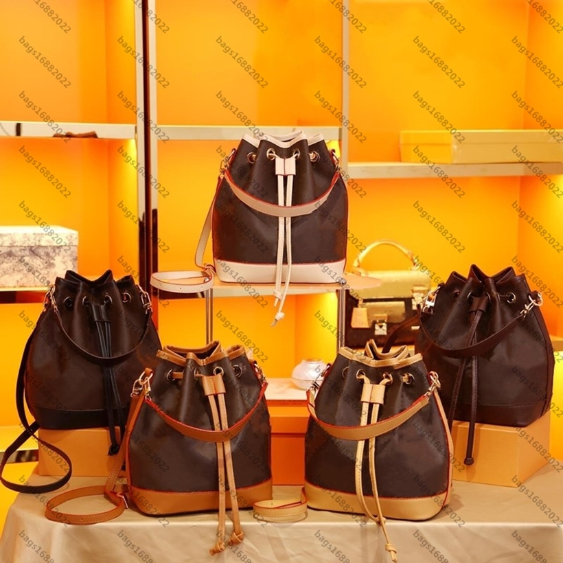 

NEONOE Bucket Shoulder Bags luxury designer bag leather crossbody package clutch handbag classic evening package louise viuton vutton wallet purse clutch bags, Add box