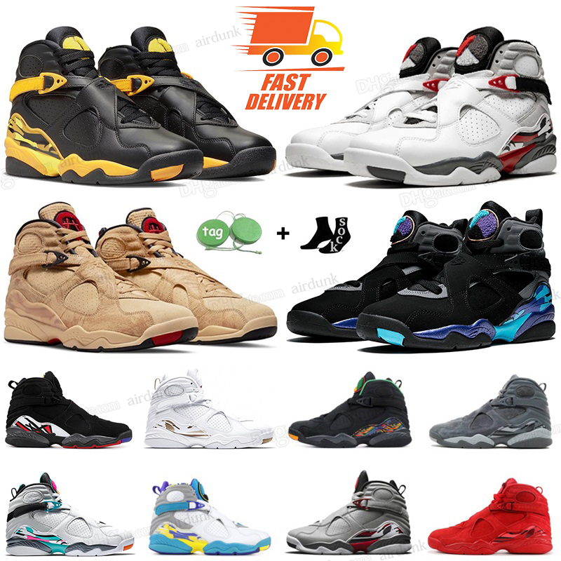 

Jumpman 8 8s Basketball Shoes Mens Womens Chrome South Beach Aqua Black Cool Grey Take Flight Trophy Black Samurai Trainers Retro Women Men Sports Sneakers size 40-46