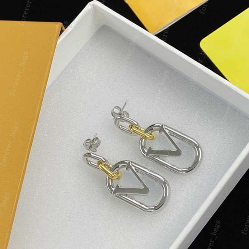 

Classic Letter Style Womens stud Luxury Designer Earrings for men Fashion Jewelry Woman earrings Wedding Silver Hoops Holiday Gifts With Box