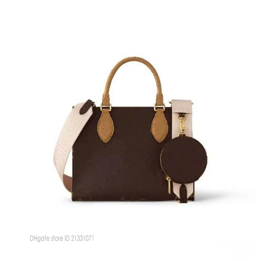 

Fashion Designer women bag handbag shoulder bags purse tote ladies with patterns flowers letters, 46373 brown