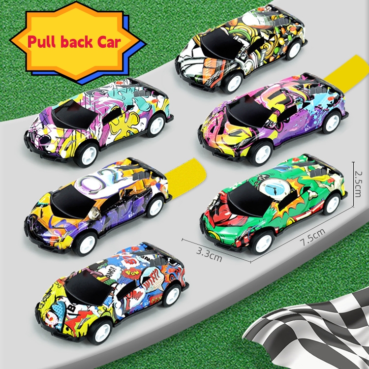 

Wholesale of 7.5CM Metal Sheet Metal Car Alloy Pull back Cars Toy Male and Female Model Racing Gifts