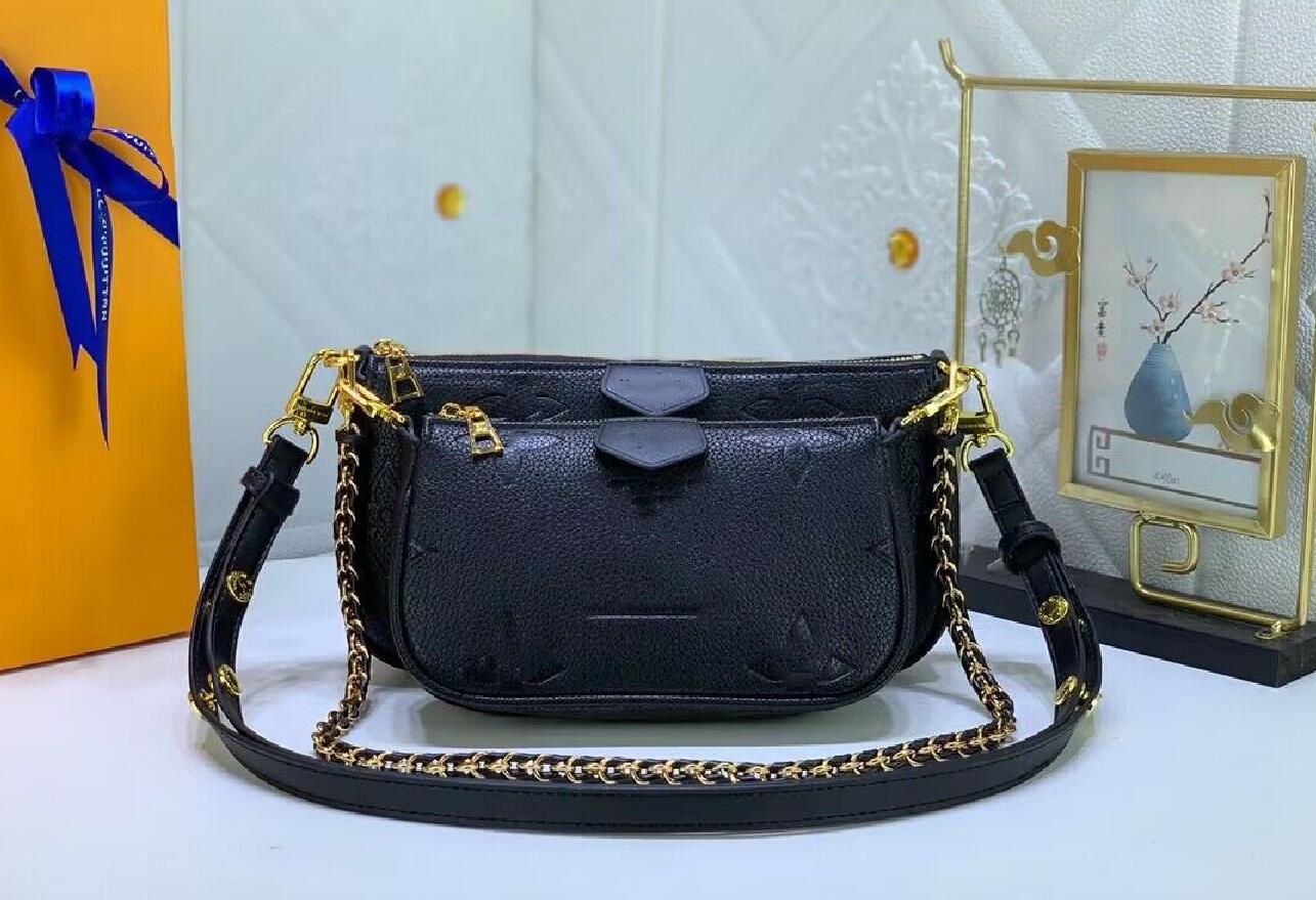 

Bags Crossbody for Women Handbag BRAND Designer Shoulder Handbags MULTI POCHETTE Embossing Leather Fashion Luxurys Detachable Chain Clutch Pouch Composite Bag, White embossed 80447