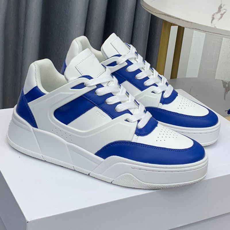 

CEE Designer Trainer Shoes CT-07 Sports Shoes LOW LACE-UP SNEAKER IN CALFSKIN Womens Mens Luxr Fashion insider designer Sneakers ct07 With original box SIZE 35-46, White blue