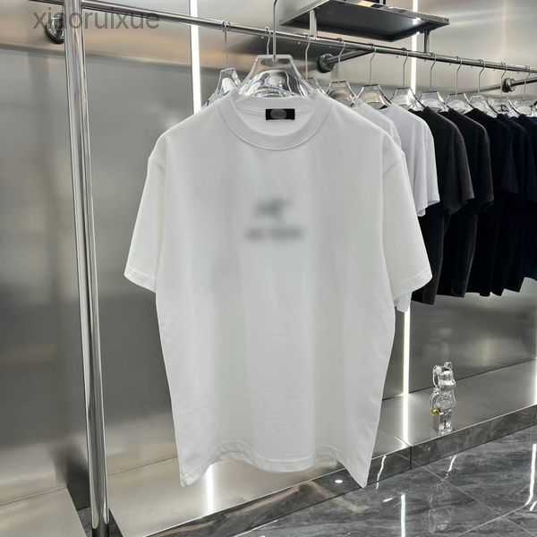 

Men' T-Shirts European and American Fashion Brand High Street Short Sleeve T-shirt Summer Heavyweight Cotton Washed Old Loose Half Top Women 5H52S