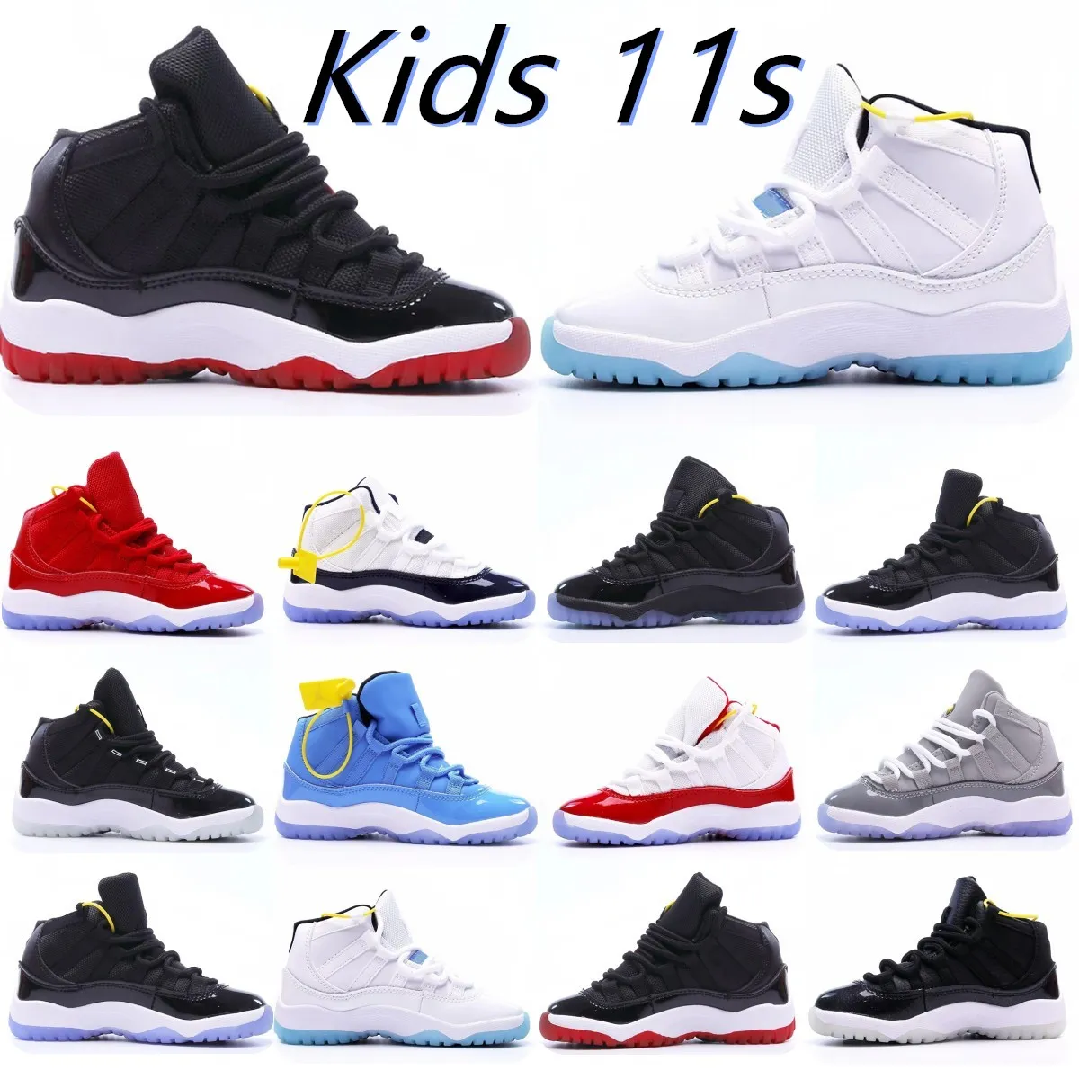 

cherry 11 Jumpman 11s boys basketball designer kid shoe Children mid sneaker baby kid youth toddler infants Sports grey trainers, 10