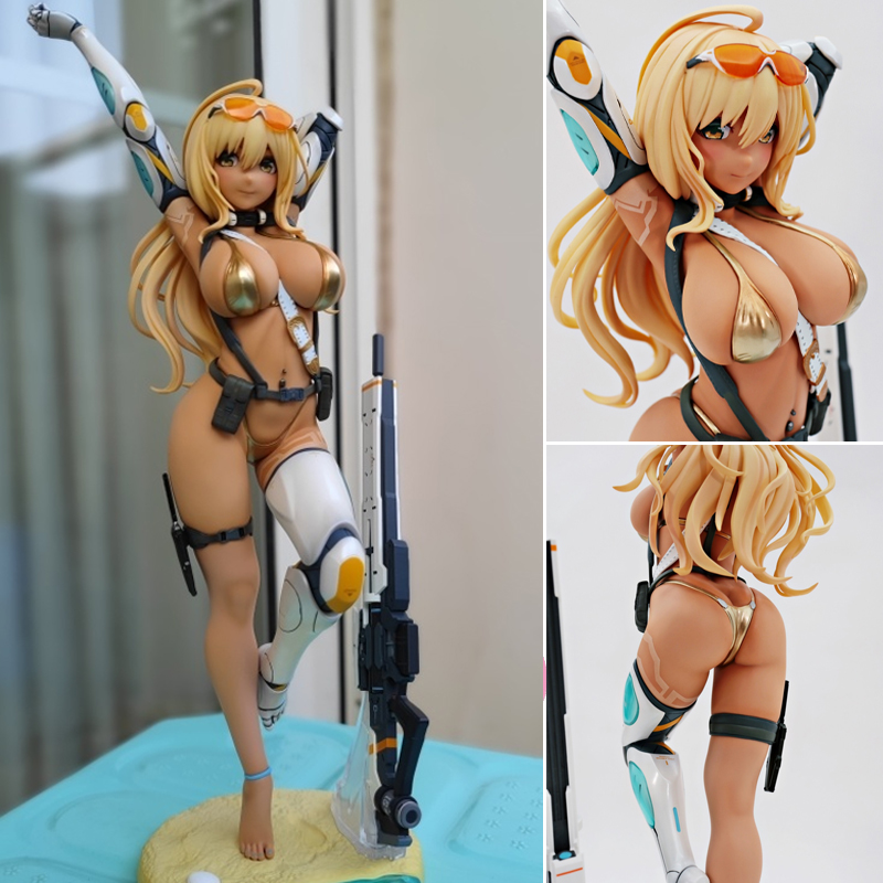 Gun Toys 1/6 Alphamax Skytube Anime Figure Girl Sniper illustration by Nidy-2D- DX ver PVC Action Figure Adult Collectible Model-image-857864305