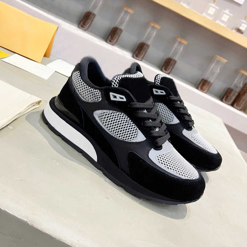 

Designer Sneakers RUN AWAY Casual Shoes Retro Splicing Sneaker Mesh Mixed Color Trainers Men Women Leather Shoe With Box NO286, 10
